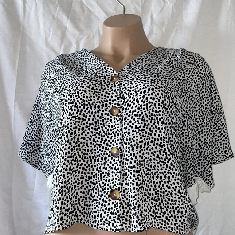 Express Black and White Top